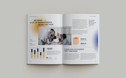 Annual Report Modern Blur