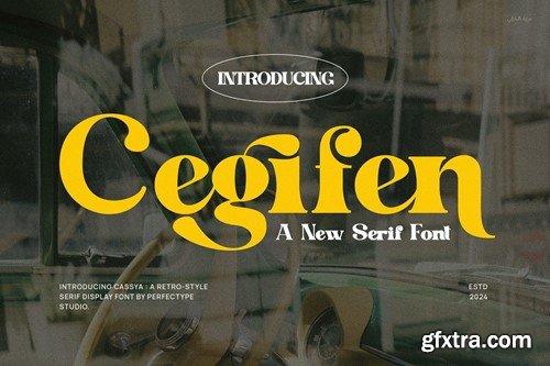 Cegifen Elegant Ligature Serif Font Typeface 73P7N3R