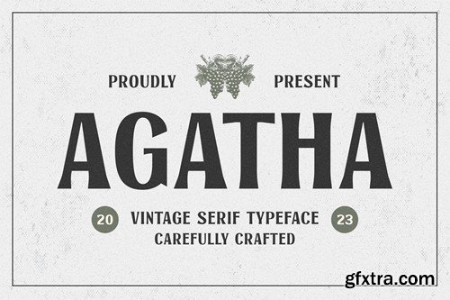 Agatha - Vintage Serif Typeface 43UPJFS