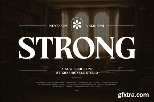 Strong Elegant Serif Font Typeface S4RPW76