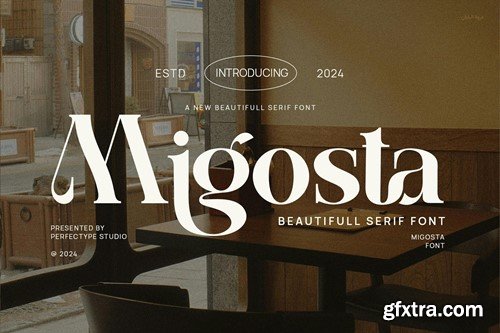 Migosta Elegant Ligature Serif Font Typeface CNLP7BH