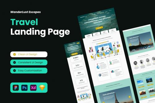 Wanderlust Escapes - Travel Landing page