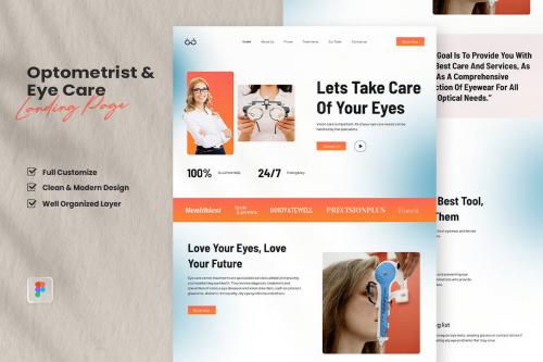 Optometrist & Eye Care Landing Page - Shiny