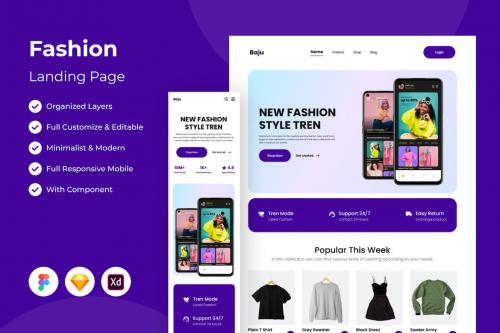 Baju - Fashion Landing Page