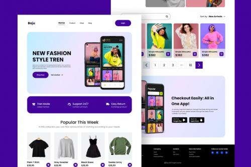 Baju - Fashion Landing Page