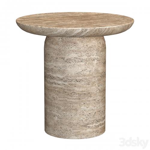 CUPOLA CARVED ROUND SIDE TABLE