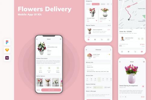 Flowers Delivery Mobile App UI Kit