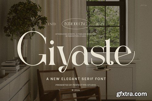 Giaste Elegant Ligature Serif Font Typeface 5A5U37V