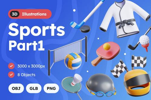 3D Sports Illustration