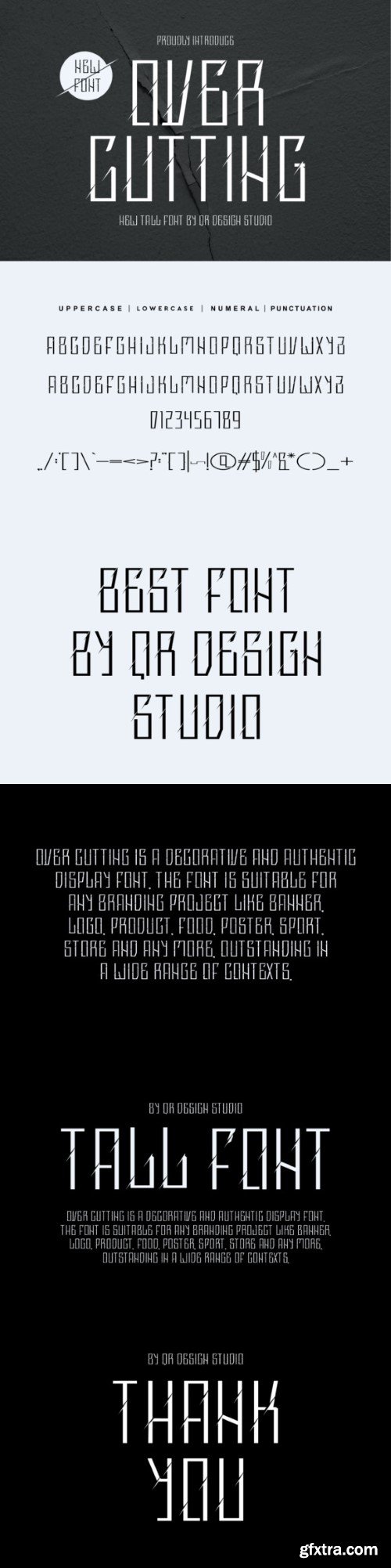 Over Cutting Font