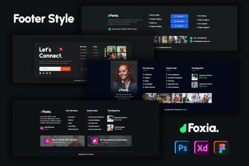 Foxia Website Footer Layout