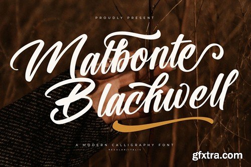 Malbonte Blackwell Modern Calligraphy Font V7SHSXU