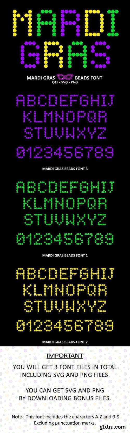 Mardi Gras Beads Font