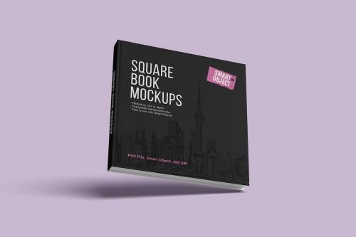 Square Book Mockups