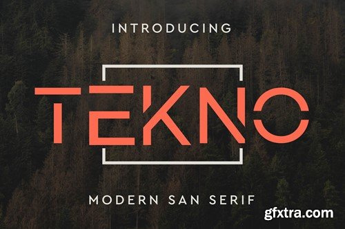 Tekno - Modern Typeface RUHVSLC