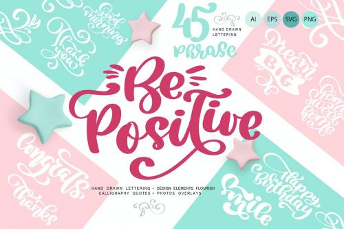 Positive greeting quotes and flourish