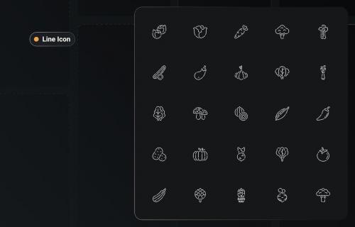 Vegetable Icons Set