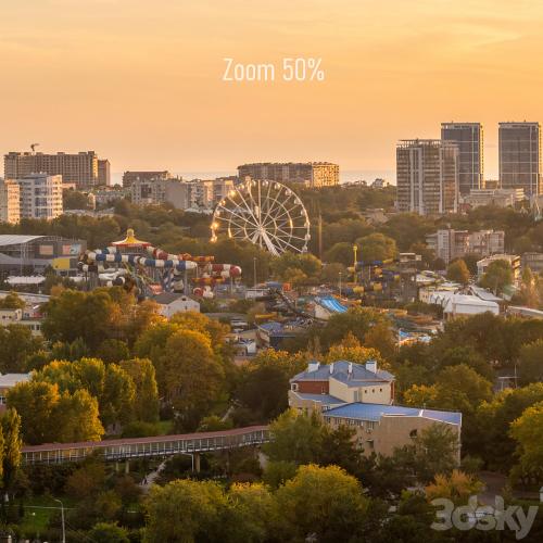 Panoramas of Anapa at sunset