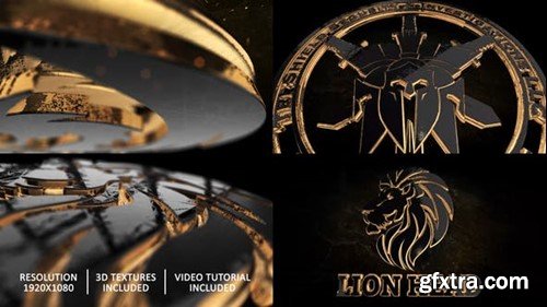 Videohive Gold Black And Shine Logo Reveal 28498726