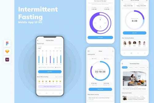 Intermittent Fasting Mobile App UI Kit