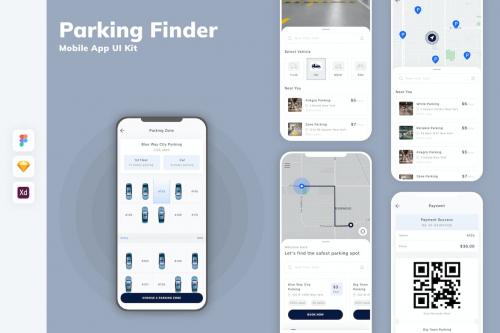 Parking Finder Mobile App UI Kit