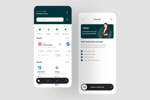 Circle - Job Finder App UI Kit