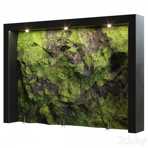 green natural stone wall1