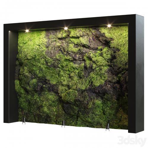 green natural stone wall1