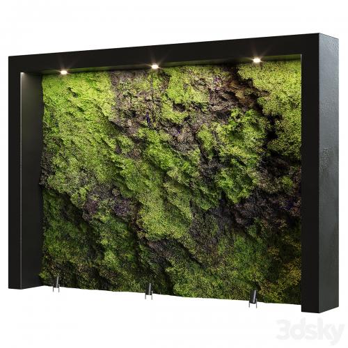 green natural stone wall1