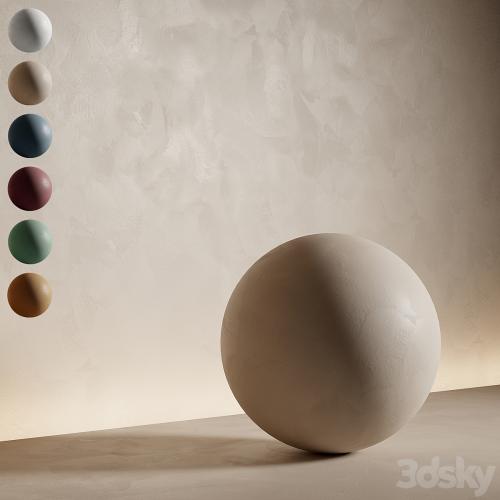 Decorative plaster. Seamless decorative plaster material 6 colors. 41