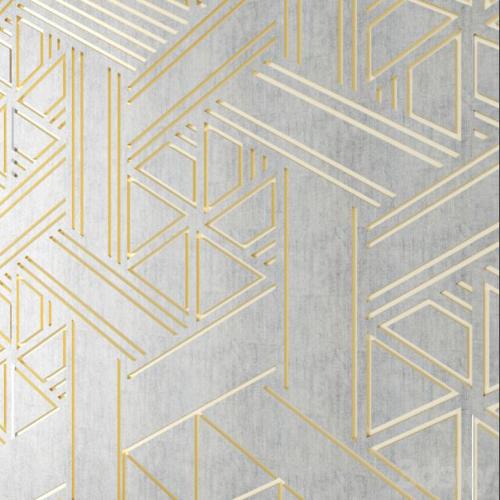 GRAVED GOLDEN ORNAMENT WALL PANEL