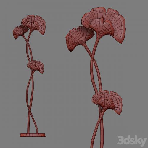 Floor lamp GINKGO BILOBA by Chrystiane Charles