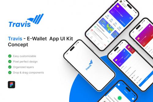 Travis E-Wallet App UI Kit