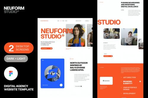 Figma UI Template for Digital Agency Website