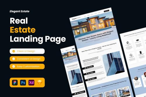Elegant Estates - Real Estate Landing Page