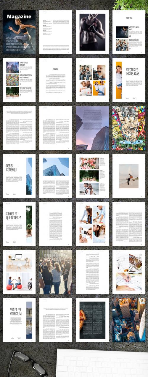 Modern and Minimal Lifestyle Digital Magazine Layout - 354667495