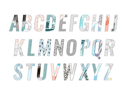 Alphabet with Textures Art Kit - 354727952