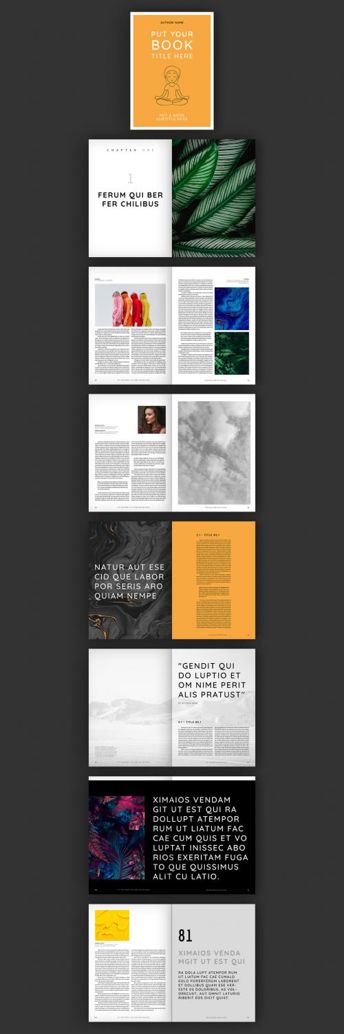 Book Layout with Yellow Accents - 354736691