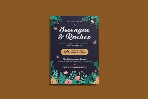 Olively Wedding Invitation Template