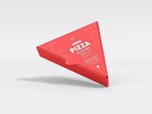 Pizza Slice Box Packaging Mockup Set