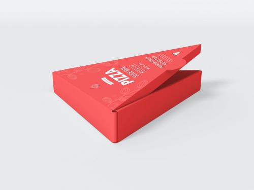 Pizza Slice Box Packaging Mockup Set