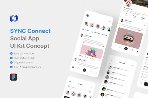 SYNC Connect - Social Media App UI Kit