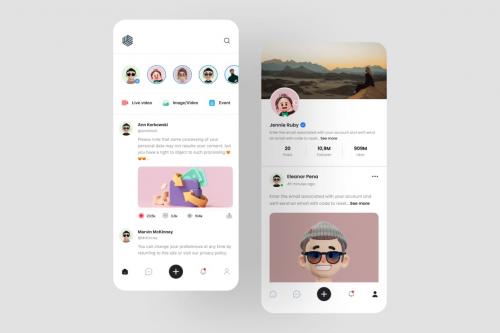 SYNC Connect - Social Media App UI Kit