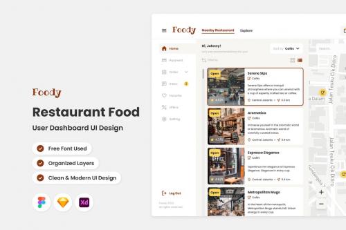 Foody - Restaurant User Dashboard