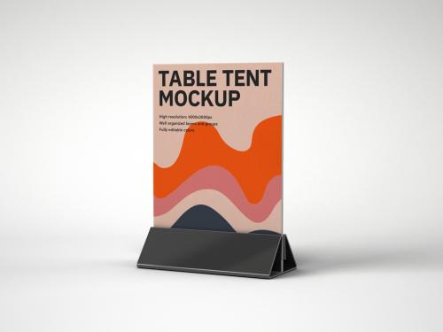 Realistic Table Tent Mockup - 355004526