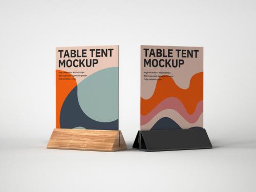 Realistic Table Tent Mockup - 355005917