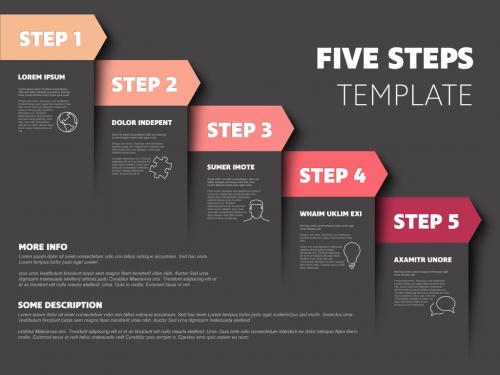 Five Step Arrow Infogrpahic - 355033949