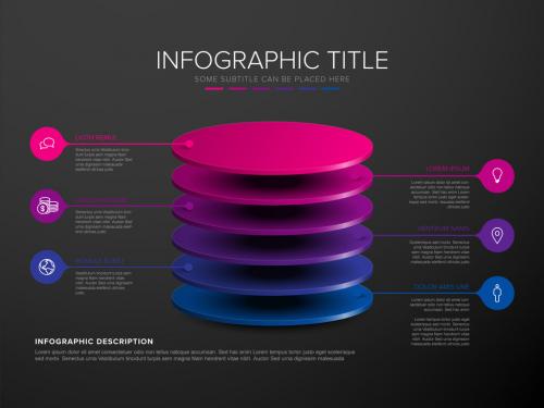 Dark Infographic Template - 355034086