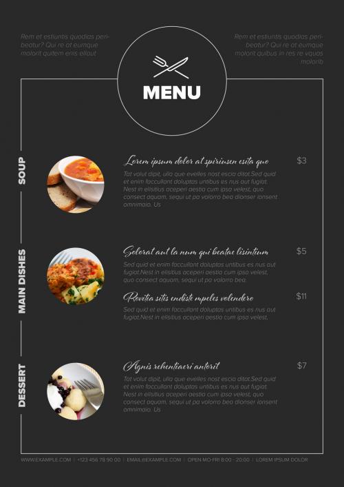 Modern Dark Daily Menu Layout - 355206225