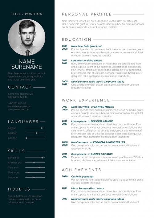 Minimalist Resume Layout - 355206244